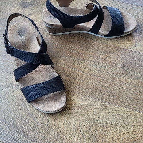 Life Stride Women's Wedge Sandals 7.5 W - Picture 2 of 4